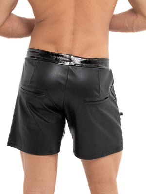 Kunstleder Shorts Egée Herren von Patrice Catanzaro – Rückansicht