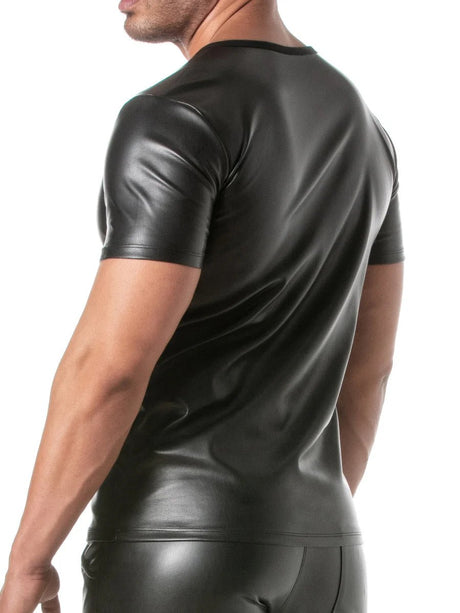 Kunstleder - T-Shirt Schwarz – TOF Paris - Hinreissend