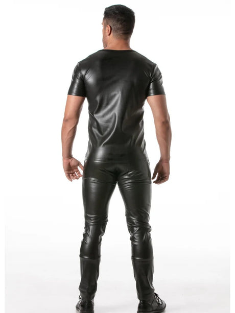 Kunstleder - T-Shirt Schwarz – TOF Paris - Hinreissend