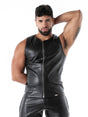 Kunstleder Herren Tanktop mit Reissverschluss – TOF Paris