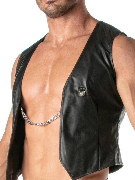 Kunstlederweste Schwarz – TOF Paris - Hinreissend