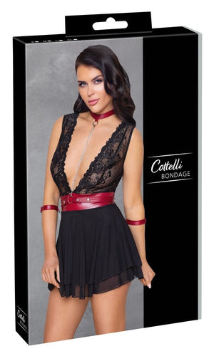 Kurzes Babydoll aus Spitze und Powernet - Hinreissend