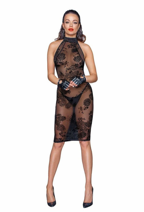 Kurzes Mesh Kleid F240 | Noir Handmade - Hinreissend