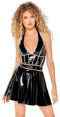 Kurzes Neckholder - Kleid aus Lack - Hinreissend