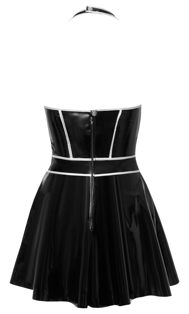 Kurzes Neckholder - Kleid aus Lack - Hinreissend