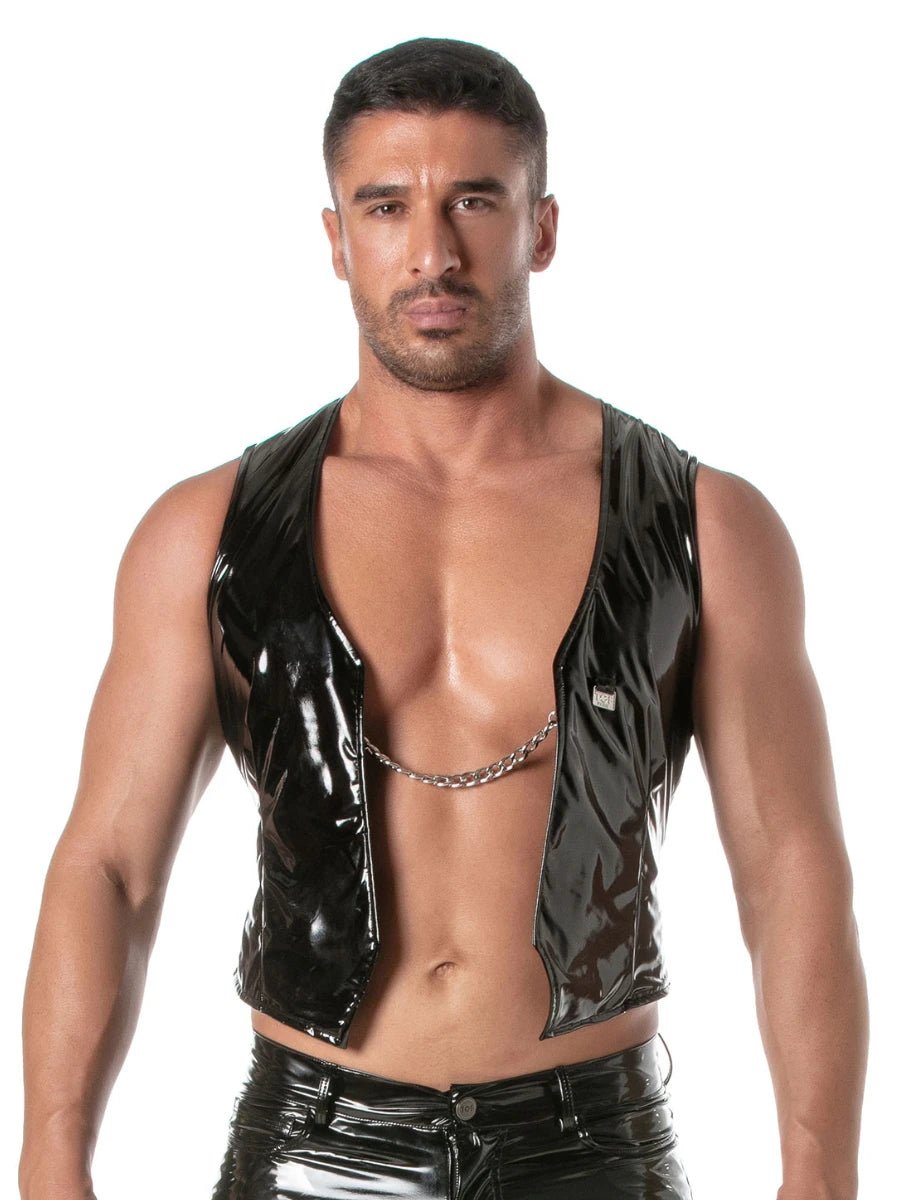 Lack Chain Weste Schwarz – TOF Paris - Hinreissend