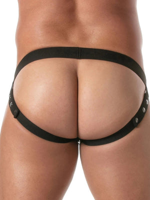 Lack Jockstrap Schwarz mit Druckknopf – TOF Paris - Hinreissend