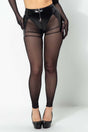 Lack Leggings mit transparenten Beinen - Hinreissend