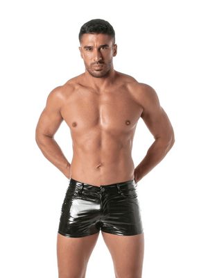 Lack Shorts mit 5 Taschen Schwarz – TOF Paris - Hinreissend