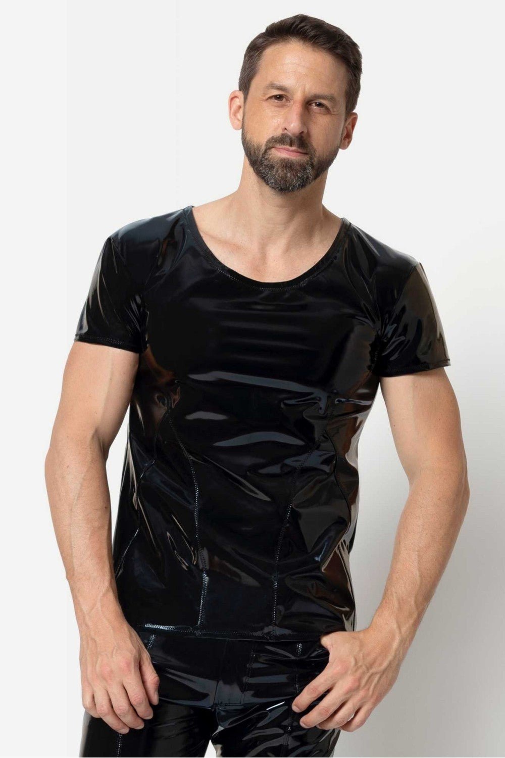 Lack - T-Shirt "Erwin" von L'Homme Patrice Catanzaro - Hinreissend