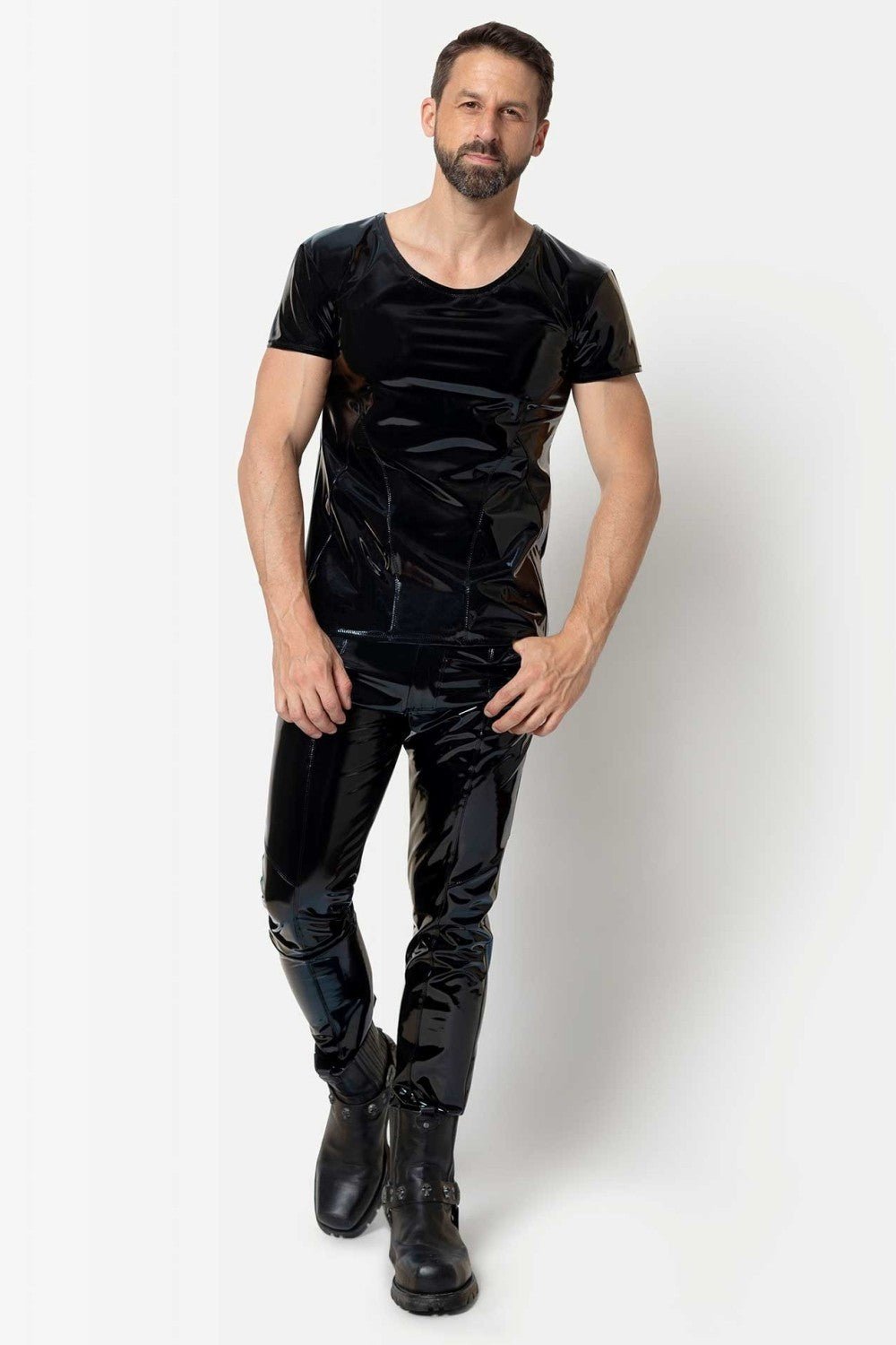 Lack - T-Shirt "Erwin" von L'Homme Patrice Catanzaro - Hinreissend