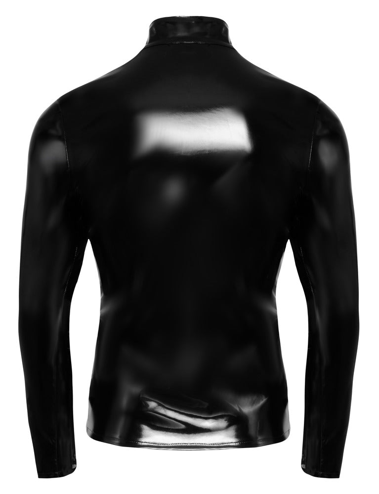 Langarm - Shirt aus glänzendem Lack - Hinreissend