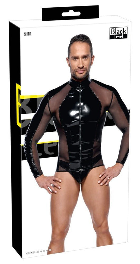 Langarm - Shirt aus glänzendem Lack - Hinreissend