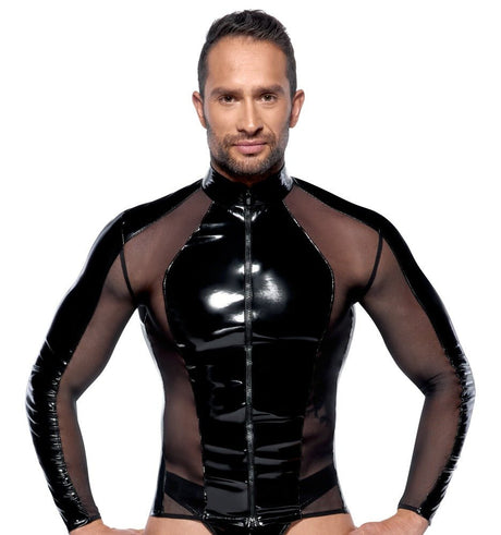 Langarm - Shirt aus glänzendem Lack - Hinreissend