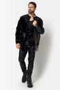 Lange schwarze Herren Lackjacke "Holger" von Patrice Catanzaro - Hinreissend