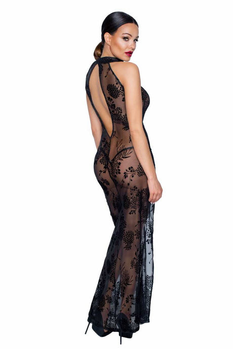 Langes Tüll Kleid F239 | Noir Handmade - Hinreissend