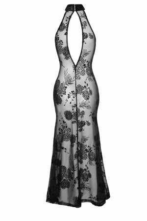 Langes Tüll Kleid F239 | Noir Handmade - Hinreissend
