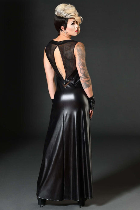langes Wetlook Kleid Madame Lucie - Hinreissend