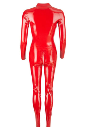 Latex Catsuit rot - Hinreissend