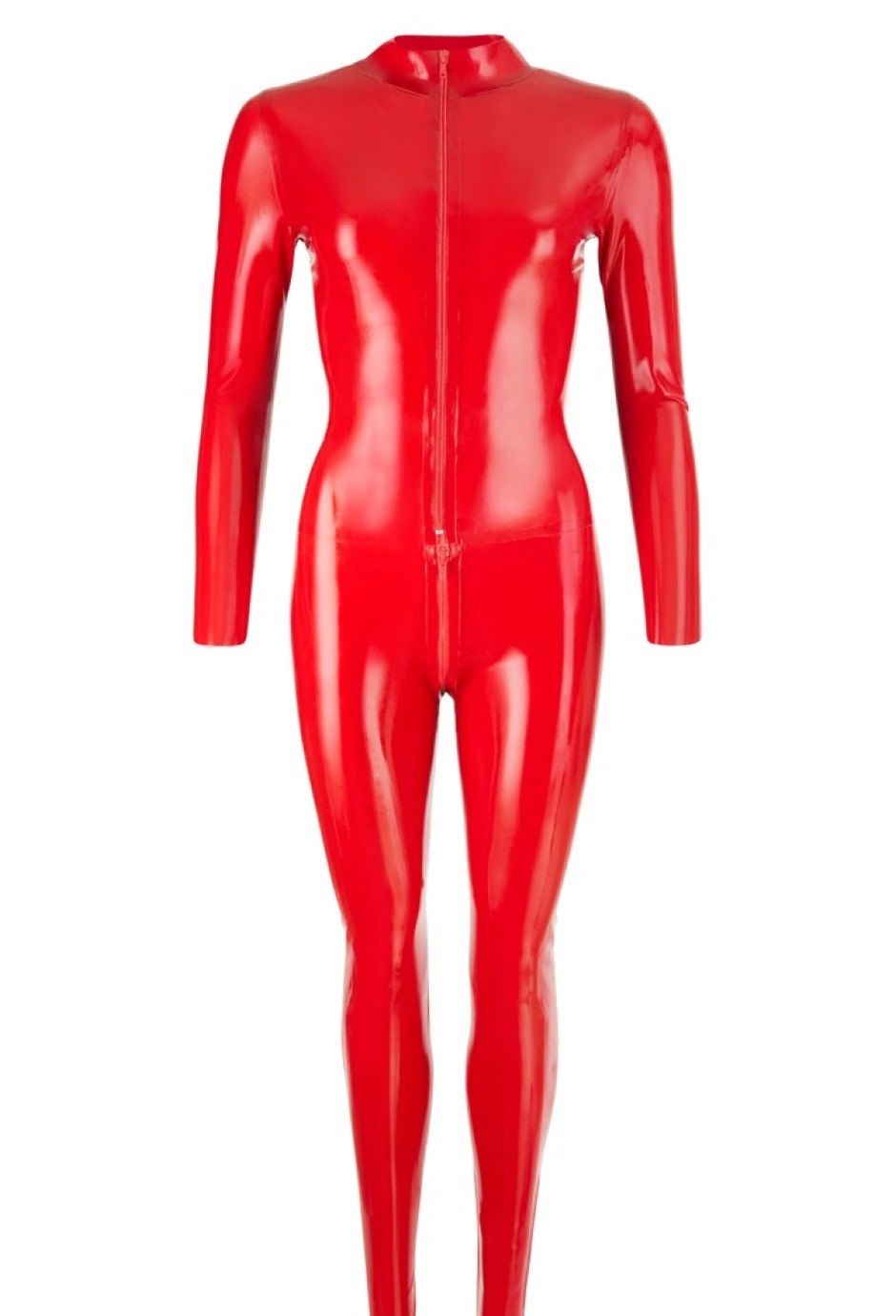 Latex Catsuit rot - Hinreissend