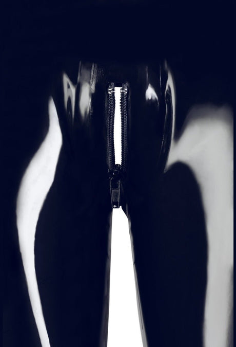 Late X Latex Leggings Schwarz Rueckansicht