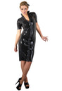 Latex Midi Kleid mit Zip - Hinreissend