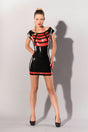 Latex - Minikleid von Guilty Pleasure – Verführerische Kurven in Rot & Schwarz - Hinreissend