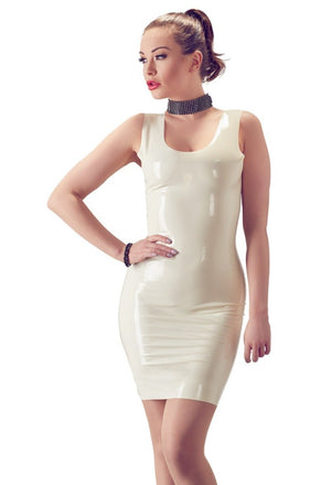 Latex Minikleid weiß - Hinreissend