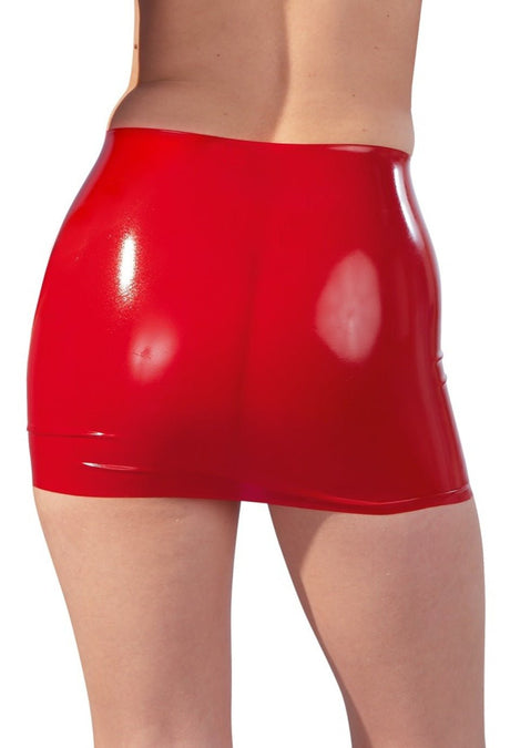 Latex Minirock rot - Hinreissend