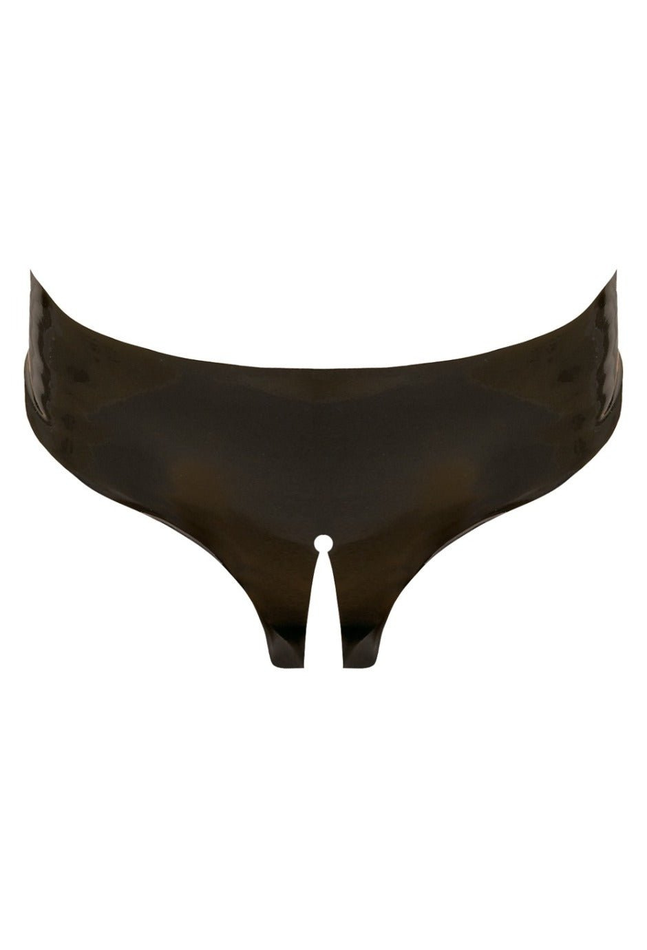 Latex Slip ouvert schwarz - Hinreissend