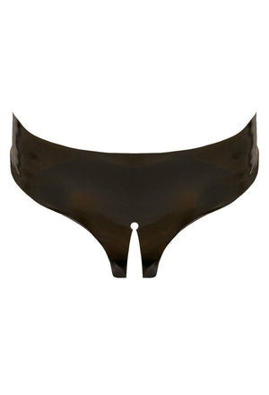 Latex Slip ouvert schwarz - Hinreissend