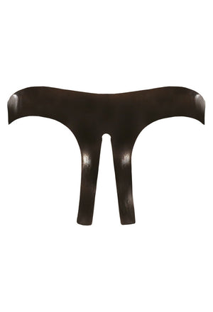 Latex Slip ouvert schwarz - Hinreissend