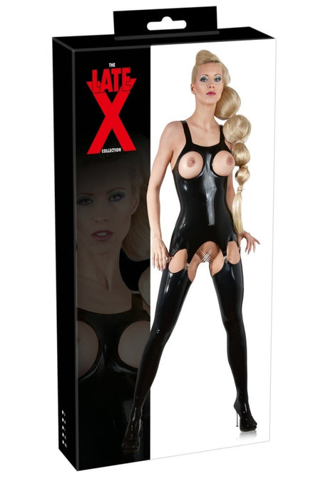 Latex Strapshemd busenfrei von Late X – Vorderansicht Verpackung
