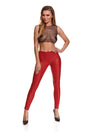 Leggings in Rotem Wetlook von Demoniq - Hinreissend