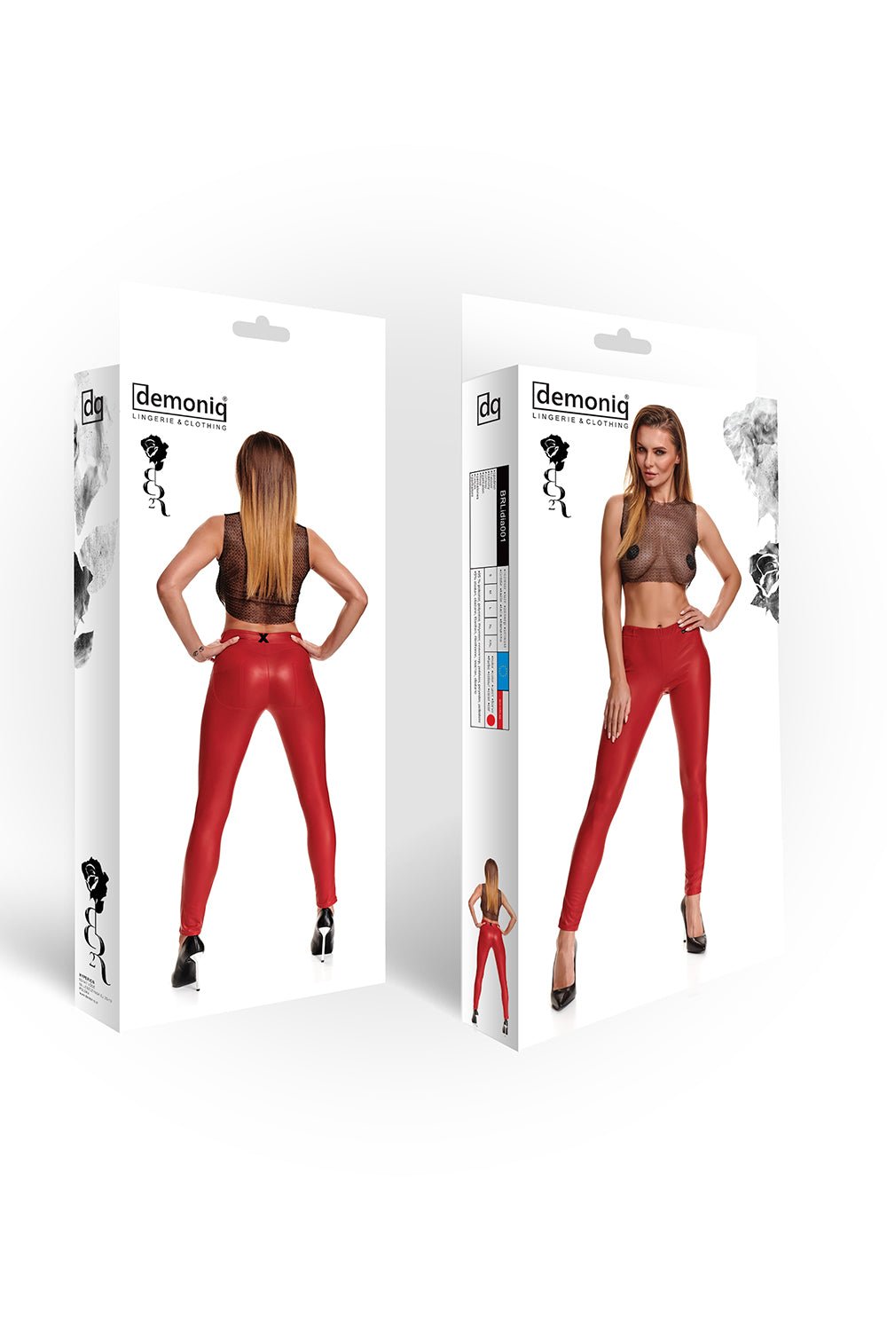 Leggings in Rotem Wetlook von Demoniq - Hinreissend
