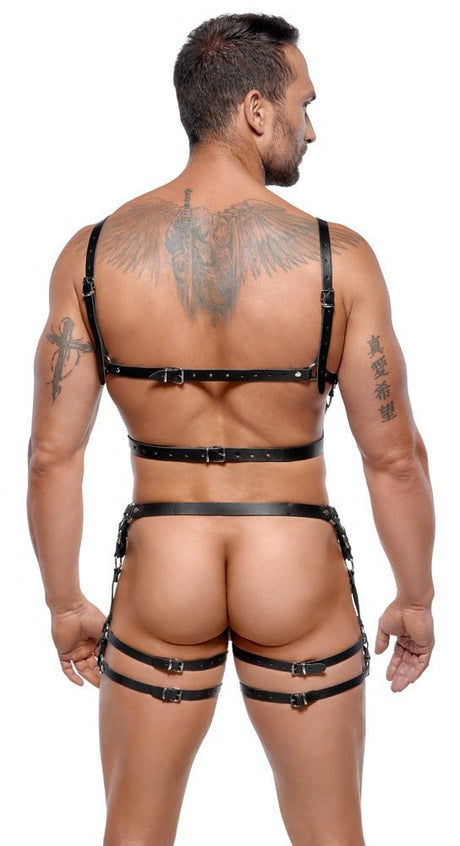 Maskulines Leder - Harness - Set für Männer - Hinreissend