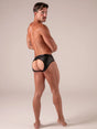 Absolu Male TOF Paris – Master Backless Briefs – Absolu Male – Rückansicht – sexy maskuliner Herrenlook in Schwarz