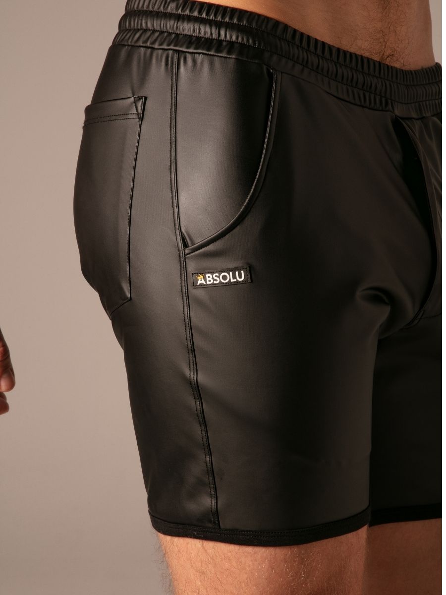 Master Ring Zip Shorts Wetlook Noir – Absolu Male