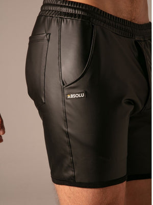 Master Ring Zip Shorts Wetlook Noir – Absolu Male