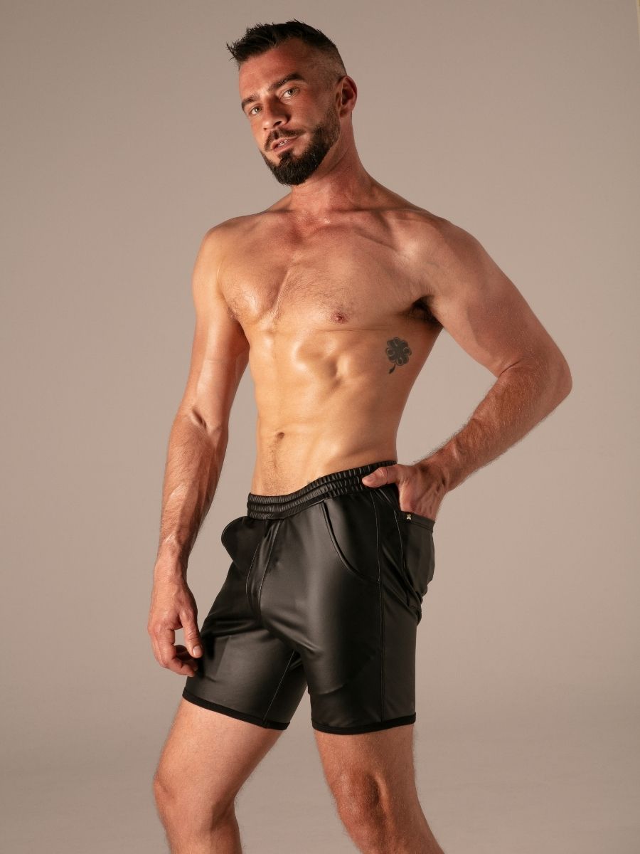 Master Ring Zip Shorts Wetlook Noir – Absolu Male