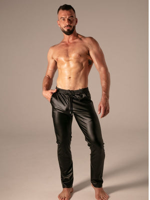 Master Ring Zip Jogging Wetlook Noir – Absolu Male