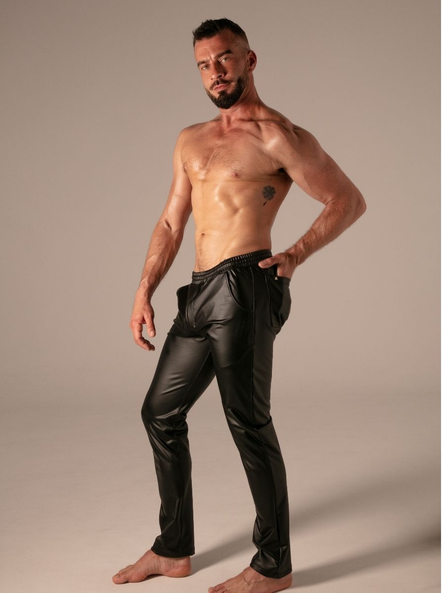 Master Ring Zip Jogging Wetlook Noir – Absolu Male