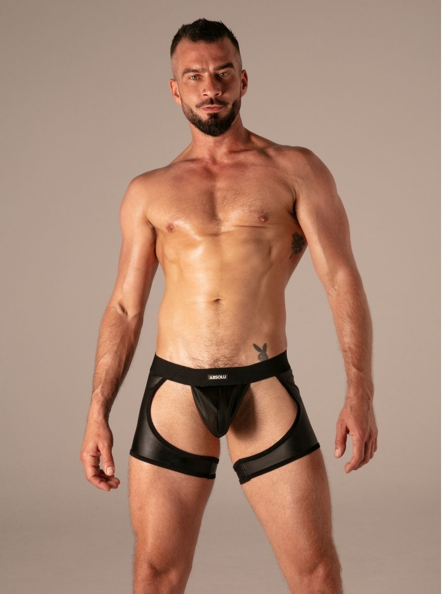 Master Chaps Courts Wetlook Noir – Absolu Male