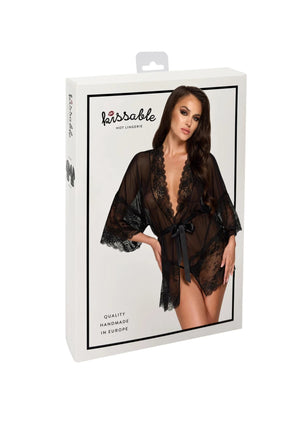 Negligée aus Netz und Spitze KISS245 - Kissable - Hinreissend