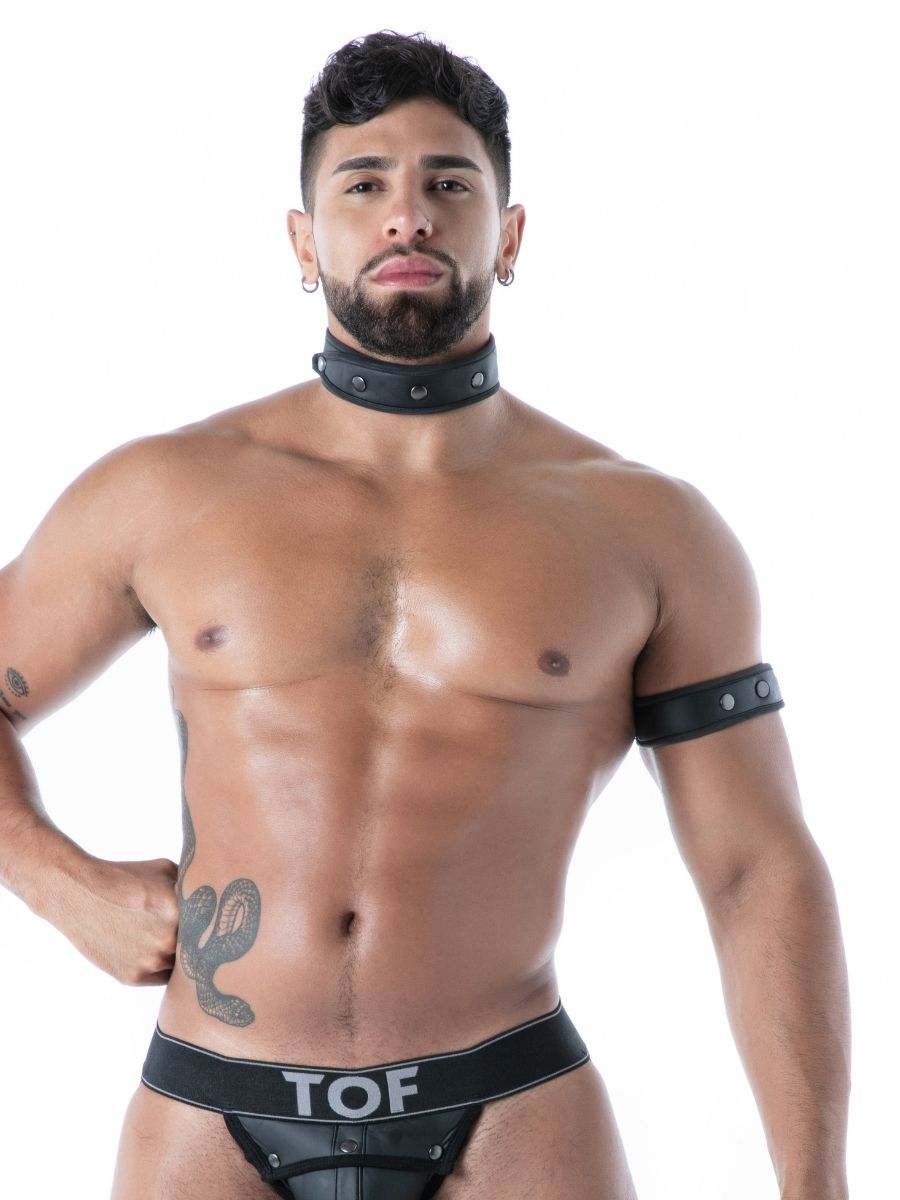 Neopren Herren Armband mit Geheimfach – TOF Paris schwarz vorne
