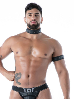Neopren Herren Armband mit Geheimfach – TOF Paris schwarz vorne