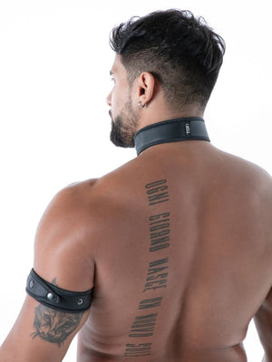 Neopren Herren Armband mit Geheimfach – TOF Paris schwarz hinten