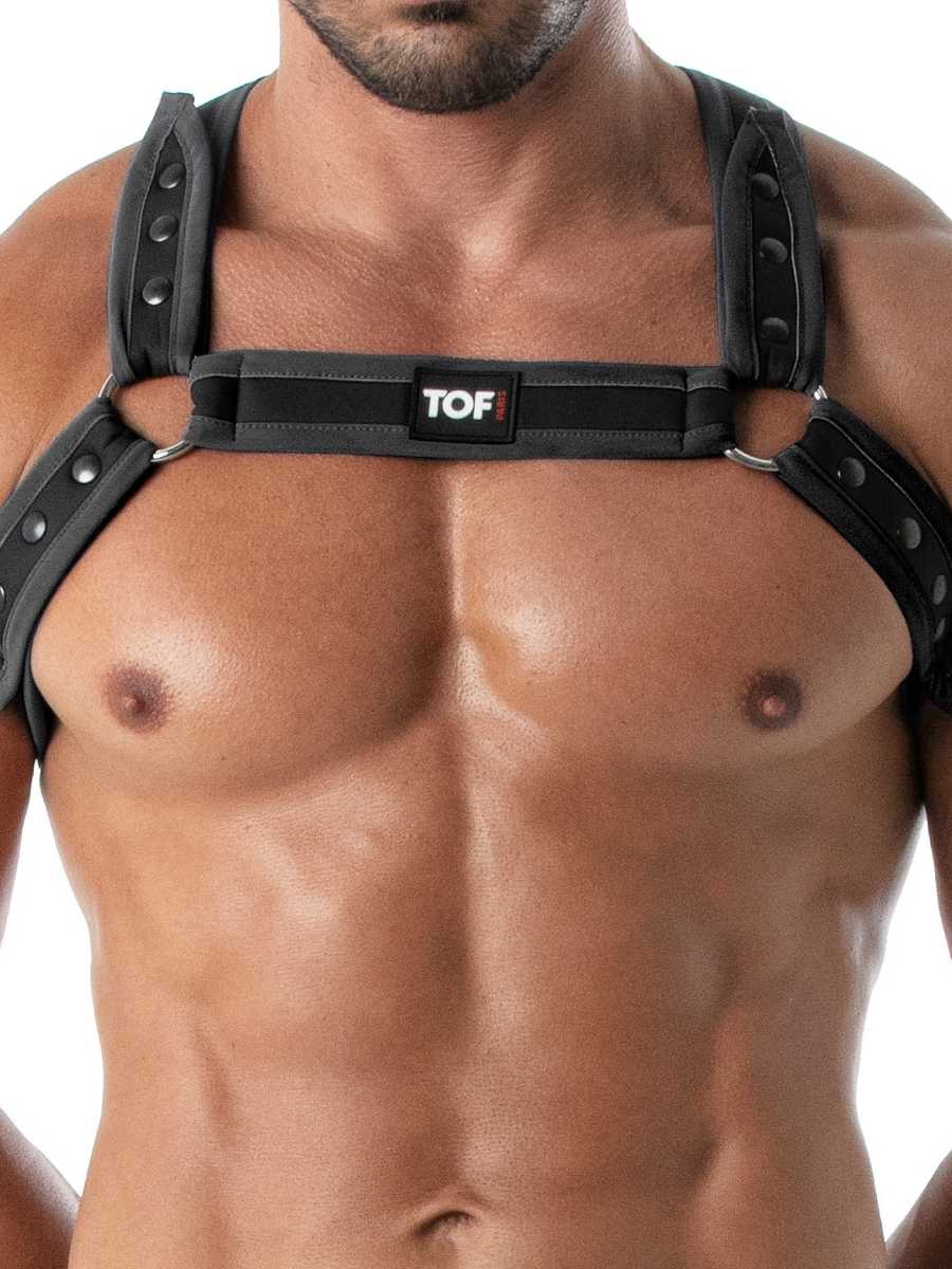neopren-harness-herren-d-ringe-tof-paris schwarz