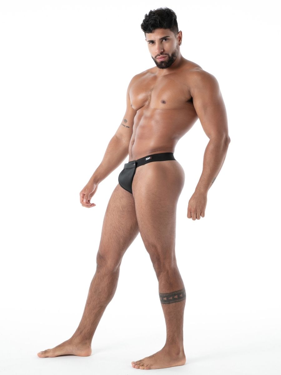 Neopren Herren Tanga mit Druckknöpfen – TOF Paris