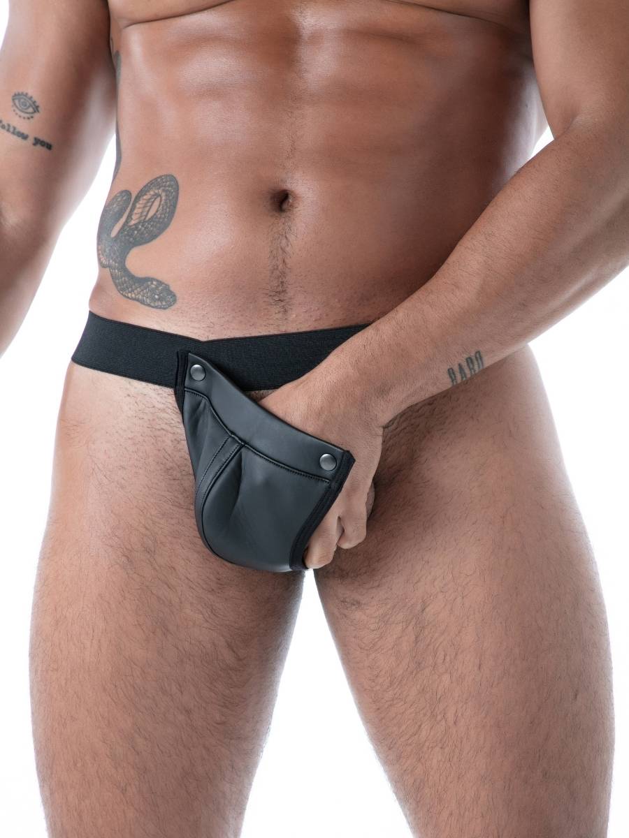Neopren Herren Tanga mit Druckknöpfen – TOF Paris